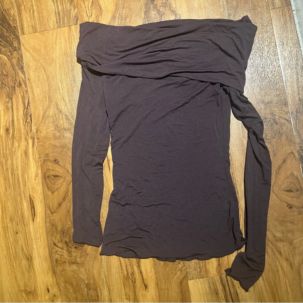 Skims sheer modal off the shoulder top